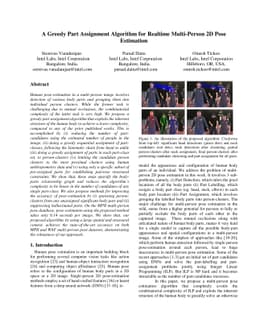 A Greedy Part Assignment Algorithm for Real-time Multi-person 2D Pose
  Estimation