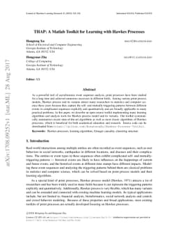 THAP: A Matlab Toolkit for Learning with Hawkes Processes