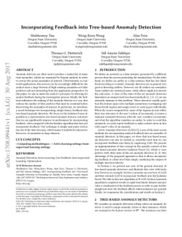 Incorporating Feedback into Tree-based Anomaly Detection