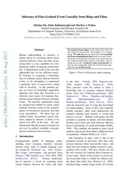 Inference of Fine-Grained Event Causality from Blogs and Films