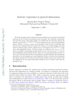 Isotonic regression in general dimensions