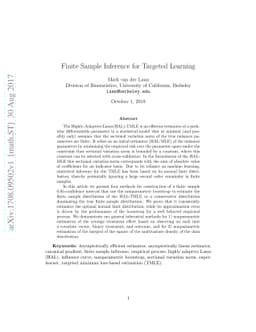 Finite Sample Inference for Targeted Learning