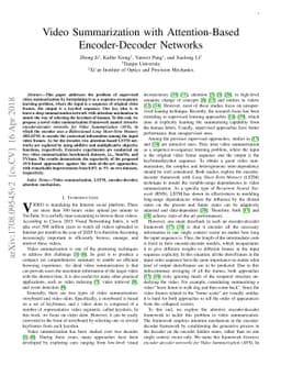 Video Summarization with Attention-Based Encoder-Decoder Networks