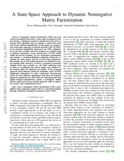 A State-Space Approach to Dynamic Nonnegative Matrix Factorization