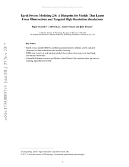 Earth System Modeling 2.0: A Blueprint for Models That Learn From
  Observations and Targeted High-Resolution Simulations