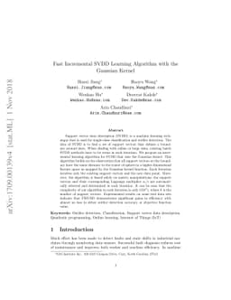 Fast Incremental SVDD Learning Algorithm with the Gaussian Kernel