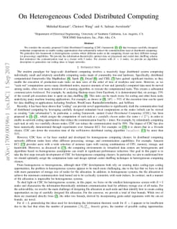 On Heterogeneous Coded Distributed Computing