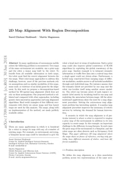 2D Map Alignment With Region Decomposition