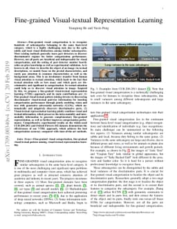 Fine-grained Visual-textual Representation Learning