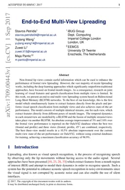 End-to-End Multi-View Lipreading