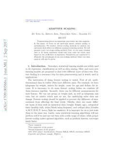 Adaptive Scaling