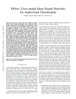 XFlow: Cross-modal Deep Neural Networks for Audiovisual Classification