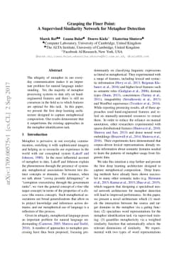 Grasping the Finer Point: A Supervised Similarity Network for Metaphor
  Detection