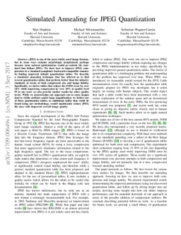 Simulated Annealing for JPEG Quantization