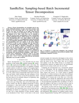 SamBaTen: Sampling-based Batch Incremental Tensor Decomposition
