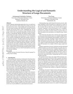 Understanding the Logical and Semantic Structure of Large Documents
