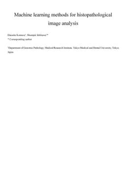 Machine learning methods for histopathological image analysis