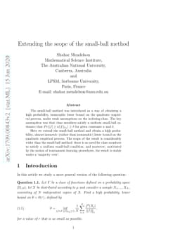 Extending the scope of the small-ball method