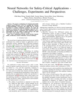 Neural Networks for Safety-Critical Applications - Challenges,
  Experiments and Perspectives