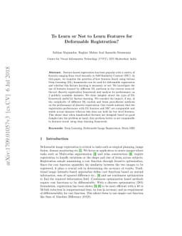 To Learn or Not to Learn Features for Deformable Registration?