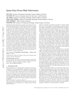 Sparse Data Driven Mesh Deformation