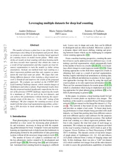 Leveraging multiple datasets for deep leaf counting