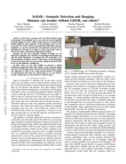 SeDAR - Semantic Detection and Ranging: Humans can localise without
  LiDAR, can robots?