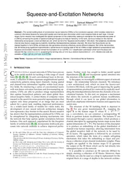 Squeeze-and-Excitation Networks