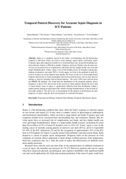 Temporal Pattern Discovery for Accurate Sepsis Diagnosis in ICU Patients