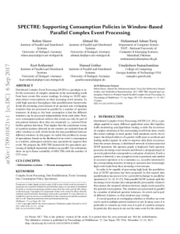 SPECTRE: Supporting Consumption Policies in Window-Based Parallel
  Complex Event Processing