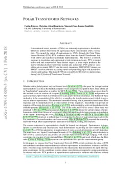 Polar Transformer Networks