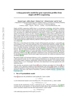 A deep generative model for gene expression profiles from single-cell
  RNA sequencing