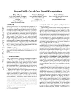 Beyond 16GB: Out-of-Core Stencil Computations