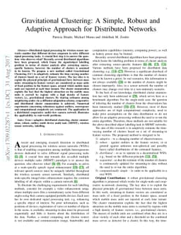 Gravitational Clustering: A Simple, Robust and Adaptive Approach for
  Distributed Networks