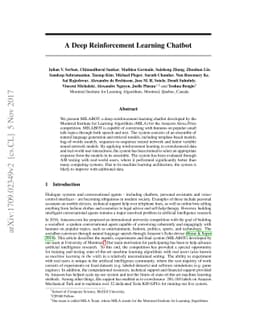 A Deep Reinforcement Learning Chatbot