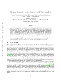 Inferring Generative Model Structure with Static Analysis