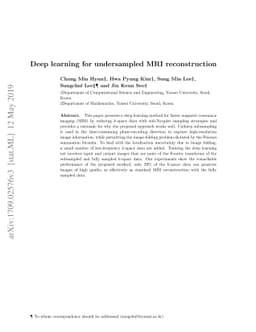 Deep learning for undersampled MRI reconstruction