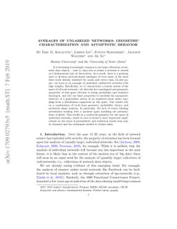 Averages of Unlabeled Networks: Geometric Characterization and
  Asymptotic Behavior