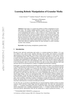 Learning Robotic Manipulation of Granular Media