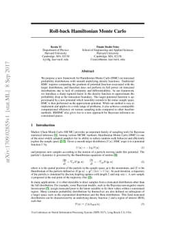 Roll-back Hamiltonian Monte Carlo