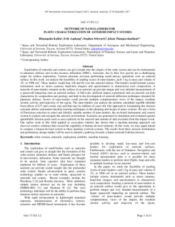 Network of Nano-Landers for In-Situ Characterization of Asteroid Impact
  Studies