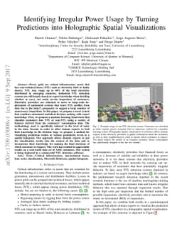 Identifying Irregular Power Usage by Turning Predictions into
  Holographic Spatial Visualizations