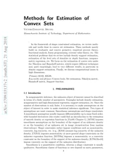 Methods for Estimation of Convex Sets