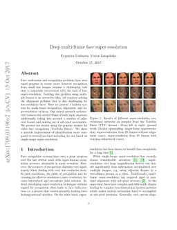 Deep multi-frame face super-resolution