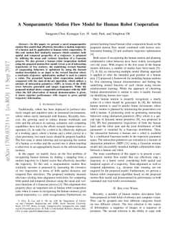A Nonparametric Motion Flow Model for Human Robot Cooperation