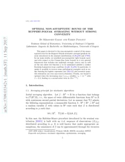 Optimal non-asymptotic bound of the Ruppert-Polyak averaging without
  strong convexity