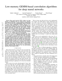 Low-memory GEMM-based convolution algorithms for deep neural networks