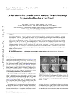 UI-Net: Interactive Artificial Neural Networks for Iterative Image
  Segmentation Based on a User Model