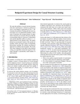 Budgeted Experiment Design for Causal Structure Learning