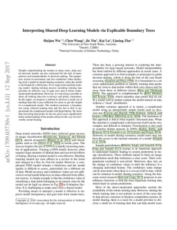 Interpreting Shared Deep Learning Models via Explicable Boundary Trees